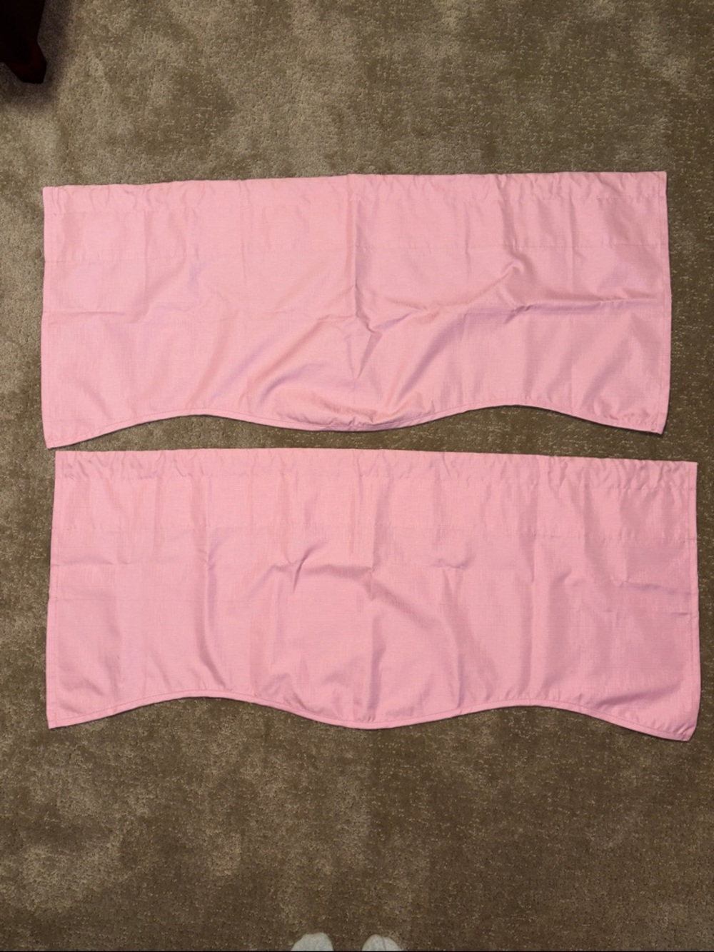 Pink Blackout Window Valance (2 pack) - 18” X 42”
